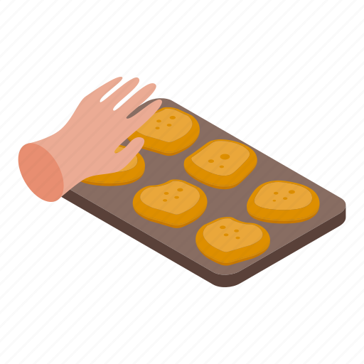 Cookies, baking, isometric icon - Download on Iconfinder