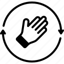 rotate, revolve, freshen, circular, repetition, reload, gesture