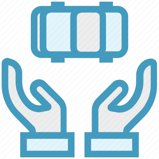 Automobile, car, care, giving, hands support, safe, support icon - Download on Iconfinder