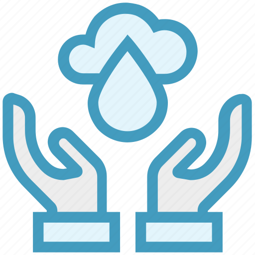 Care, giving, hands support, rain, safe, support, weather icon - Download on Iconfinder