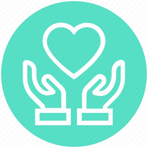 Care, giving, hands support, healthcare, heart, safe, support icon - Download on Iconfinder