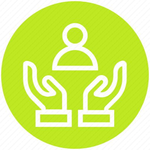 Care, giving, hands support, person, safe, support, user icon - Download on Iconfinder