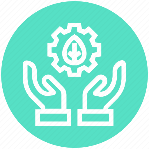 Care, ecology, gear, giving, hands support, safe, support icon - Download on Iconfinder
