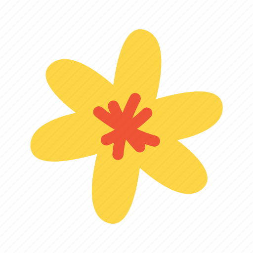 Flower, flat, icon, floral, wildflower, yellow, nature icon - Download on Iconfinder