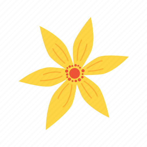 Flower, flat, daffodil, yellow, icon, floral, nature icon - Download on Iconfinder