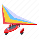 aerial, paraglider, isometric