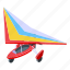 aerial, paraglider, isometric 