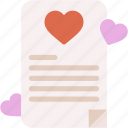 love, letter, heart, and, romance, message, note