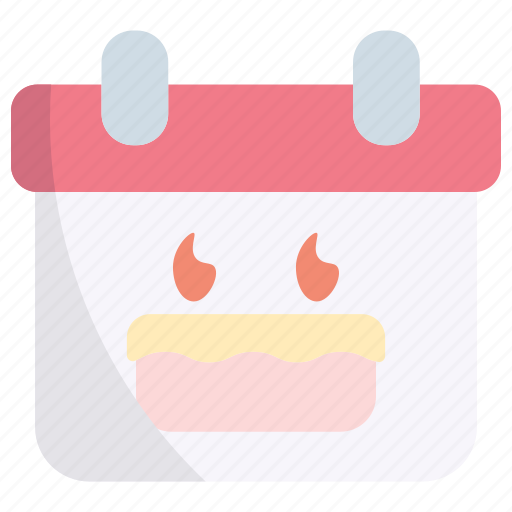 Calendar, date, schedule, event, party, cake, birthday icon - Download on Iconfinder