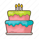 birthday, cake, dessert, party, tart, cream, celebration
