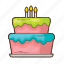 birthday, cake, dessert, party, tart, cream, celebration 