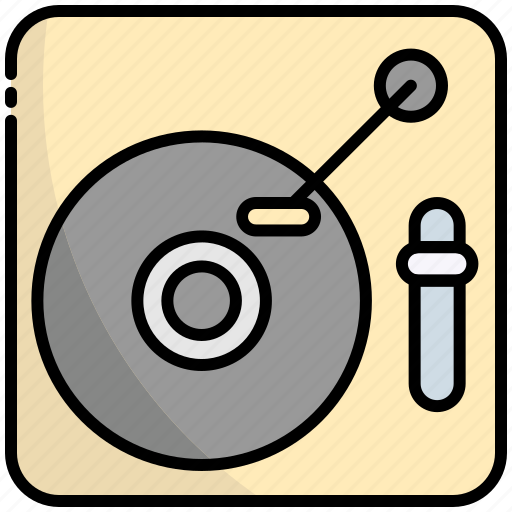 Turntable, vinyl, music, player, instrument, multimedia icon - Download on Iconfinder