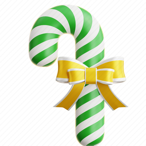 Chirstmas, candy, cane, lollipop, sweet, stick, sweets 3D illustration - Download on Iconfinder