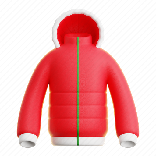 Chirstmas, jacket, winter, xmas, snowflake, snow, clothes 3D illustration - Download on Iconfinder