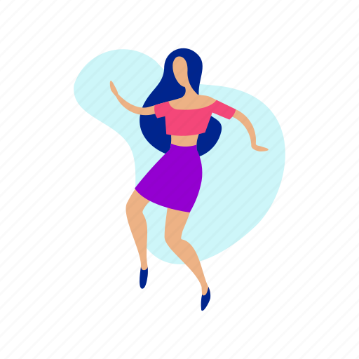 Happy, women, female, feminine, woman, dance, party illustration - Download on Iconfinder