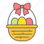 easter, basket, egg, eggs, holiday, decoration, gift 