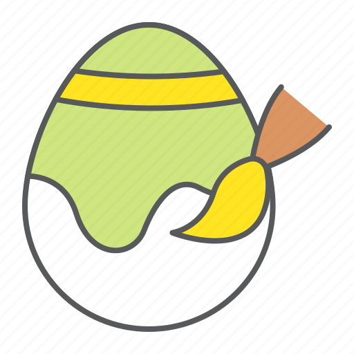 Paint, easter, egg, brush, decoration, holiday, painting icon - Download on Iconfinder