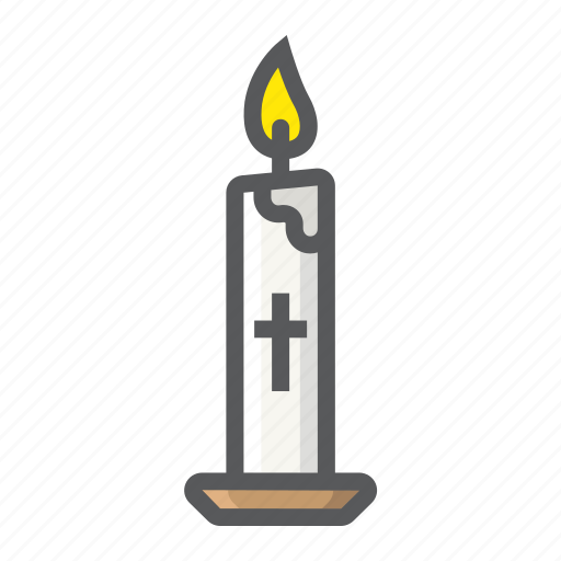 Candle, cross, easter, flame, holiday, light, religion icon - Download on Iconfinder