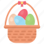 basket, easter, egg, eggs, spring, gift, ribbon 