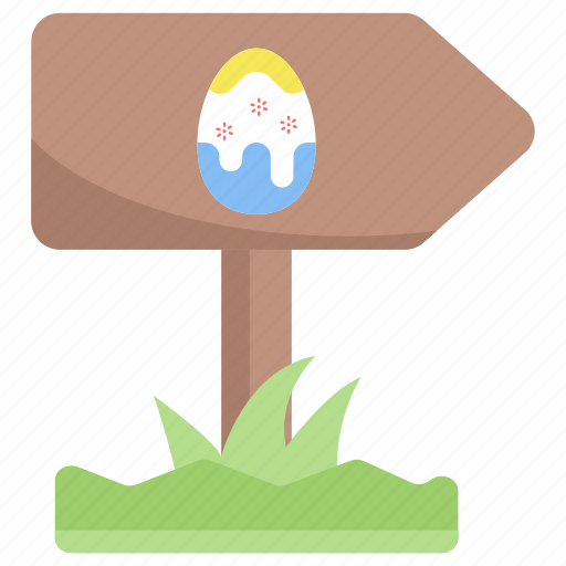 Arrow, easter, egg, party, signpost, direction, guide icon - Download on Iconfinder