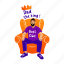 dad, king, best, sitting, relaxing, fatherhood 
