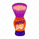 dapper, dad, brush, accessory, grooming, typography
