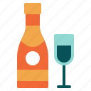 champagne, celebration, bottle, wine, glass, drinks, party, drink, beverage