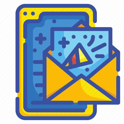 Message, mobile, smartphone, celebration, envelope, letter, email icon - Download on Iconfinder