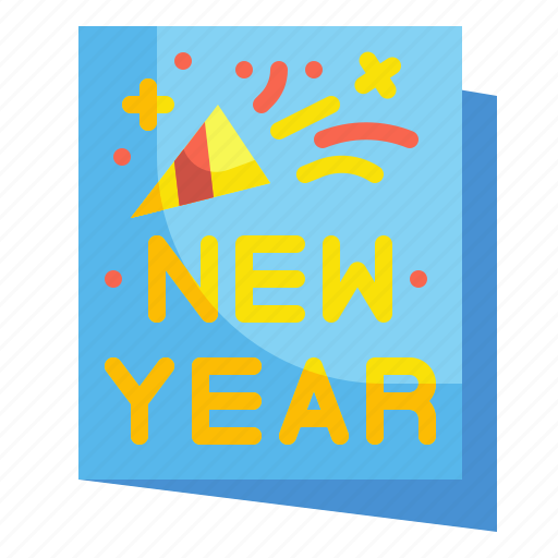 Card, new, year, greeting, invite, message, celebration icon - Download on Iconfinder