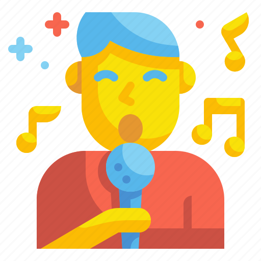 Karaoke, sing, song, microphone, music, man, melody icon - Download on Iconfinder