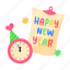 new year countdown, wall clock, new year timer, new year celebration, happy new year 