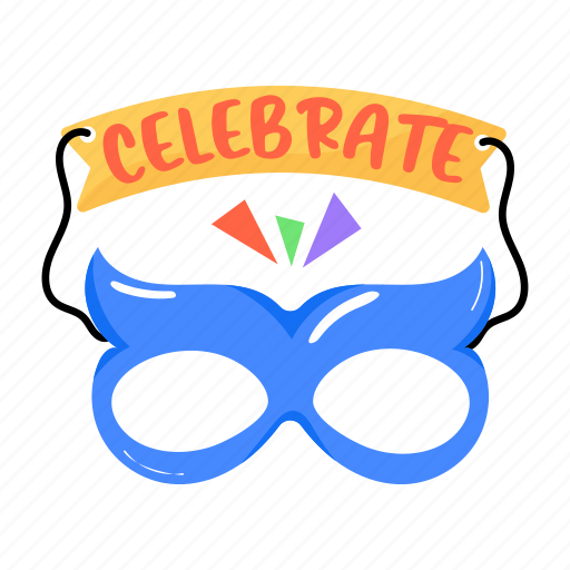 Masquerade mask, party mask, eye mask, party prop, celebrate sticker - Download on Iconfinder