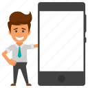 business call, business communication, businessman with mobile, mobile developer, smartphone