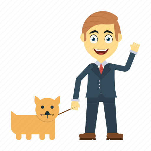 Employee, happy, man, user, walking icon - Download on Iconfinder