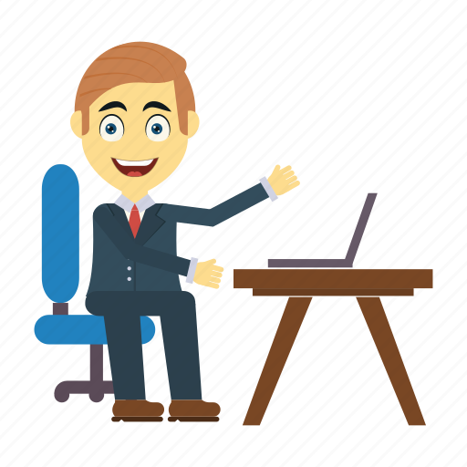 Employee, happy, office, user, working icon - Download on Iconfinder