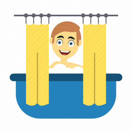 Bath, employee, happy, shower, tub icon - Download on Iconfinder