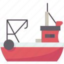 boat, fishing, vessel, fisherman, industrial
