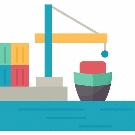 Harbor, ship, port, logistic, industrial icon - Download on Iconfinder