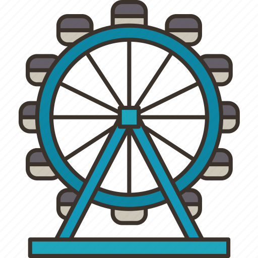 Ferris, wheel, harbor, landmark, amusement icon - Download on Iconfinder