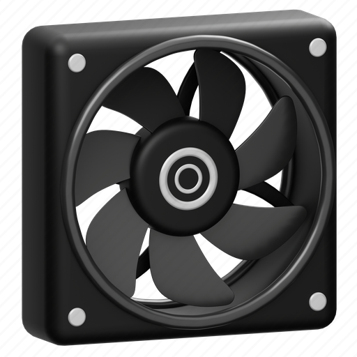 Fan, wind, air, cooler, ventilator, pc, computer 3D illustration - Download on Iconfinder