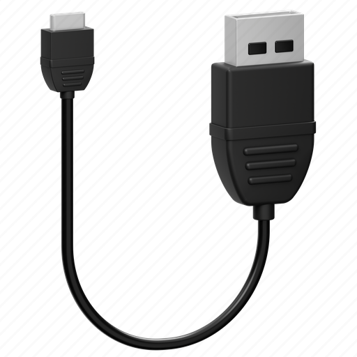 Usb, hardware, technology, cable, connector 3D illustration - Download on Iconfinder