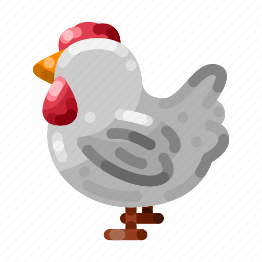 Chicken, poultry, bird, farm, animal, feathers, rooster icon - Download on Iconfinder