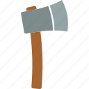 axe, cut, tool, weapon, wood