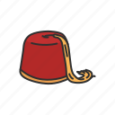cap, clothing, fez, fez hat, hat, red felt hat, turkish hat