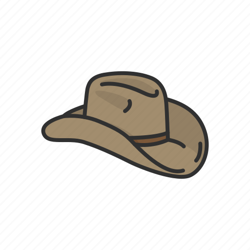 American cowboy, cap, cowboy hat, felt hat, hat, hogh crowned hat icon - Download on Iconfinder