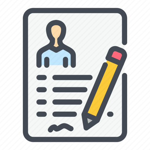 Candidate, cv, document, employee, job, pen, resume icon - Download on Iconfinder