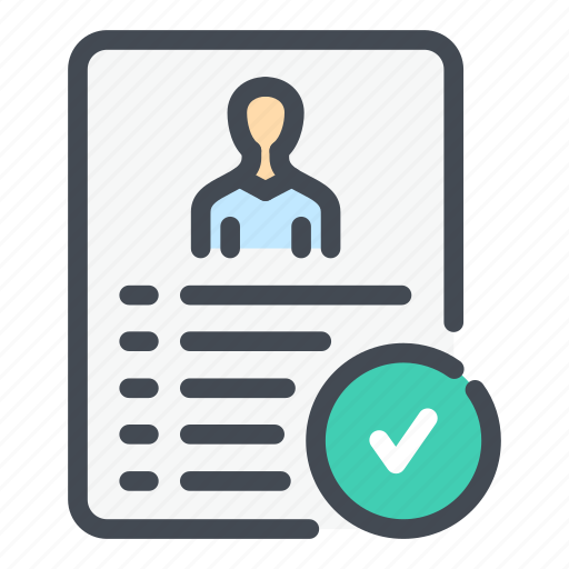 Approved, candidate, doc, document, file, job, portfolio icon - Download on Iconfinder