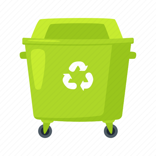 Green, garbage, truck, trash, can, flat, recycling icon - Download on Iconfinder