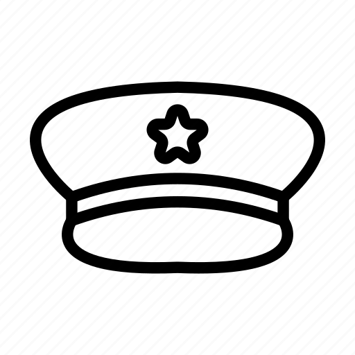 Peaked hat, hat, military, uniform, police icon - Download on Iconfinder