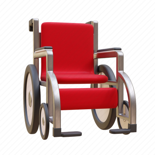 Wheelchair, wheel, disabled, patient, aid, handicap, health care 3D illustration - Download on Iconfinder